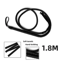 1.8m Synthetic Leather Whip, Western Cowboy Prop Whip for Circus Training Cosplay Role Play Costume Accessories 5