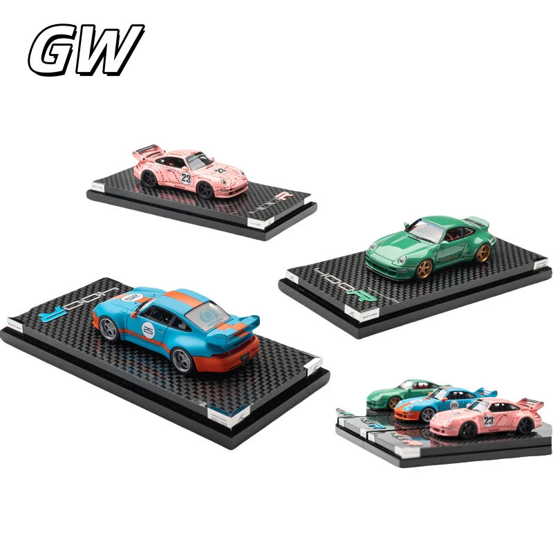 

In stock 1:64 993 400R pink pig GULF die-casting simulation resin car model, boys' festival gift toy, adult decorative item.