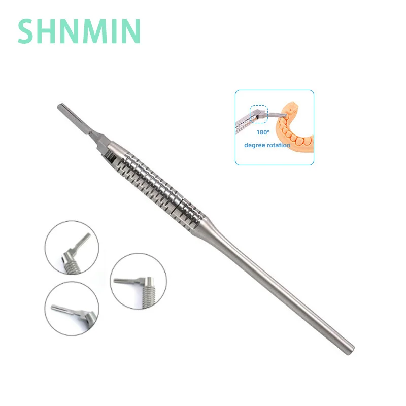 Adjustable 180° Dental Medical Surgical Instruments Handle Stainless Steel Dental Scalpel Rotatable Scalpel No.3 Large Handle