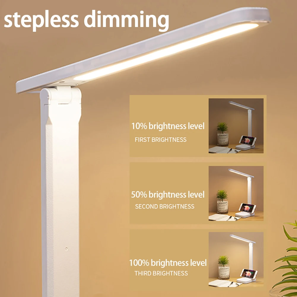 LED Table Lamps Built-in Lithium Battery Portable Foldable LED Desk Lamp For College Dorm Bedroom Reading