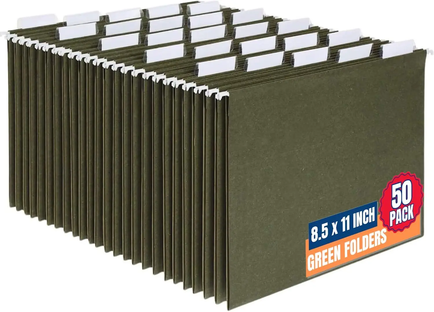 

Зеленые подвесные папки для документов формата Letter, подвесные папки-органайзеры, папки для картотеки, 1/5 вкладок, 11 точек, 50 штук в упаковке