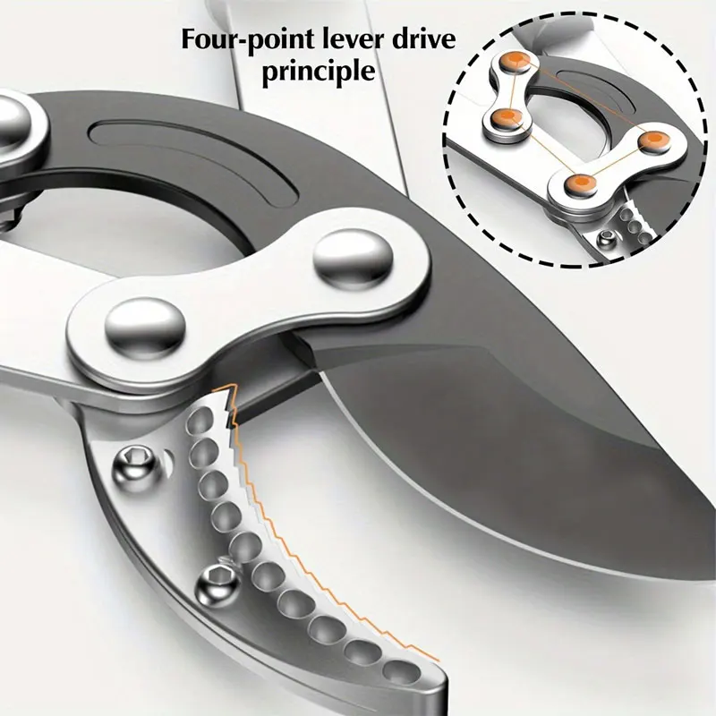 Telescopic Anvil Lopper Heavy Duty SK5 Steel Gardening Pruner Hand Tool for Tree Hedge Pruning with Carry Bag