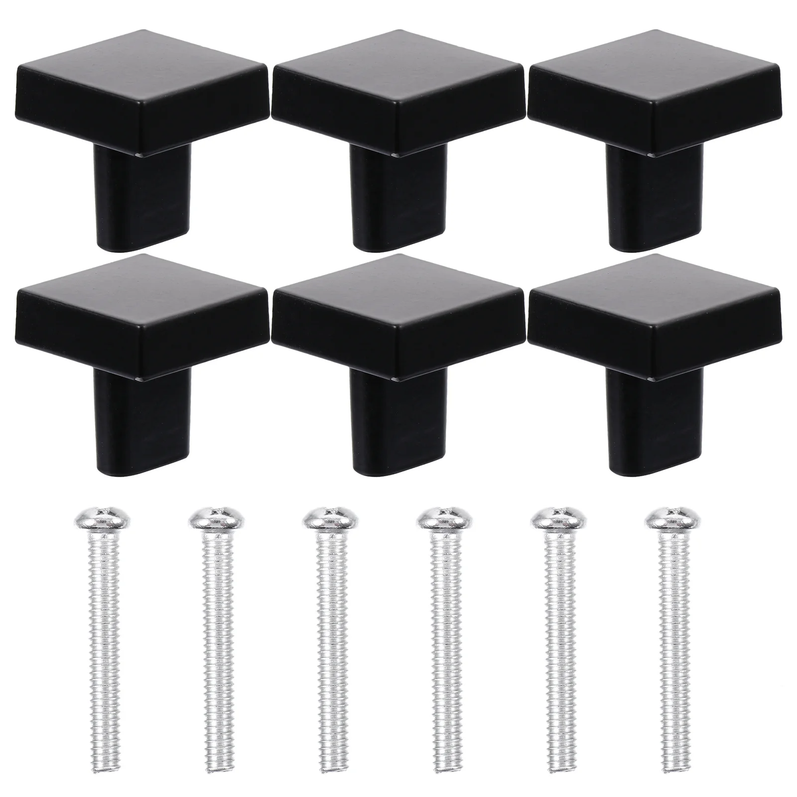 

6Pcs American Style Door Handles Zinc Alloy Retro Mini Drawer Pulls Black Cabinet Knobs Wardrobe Handles Door Pull Handle