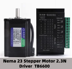 Nema 23 Stepper Motor D Shaft 2 Phase 4-Leads 57x82mm 2.3N 57HS22 Motor with TB6600 Driver For 3D Printer CNC Engraving Machine