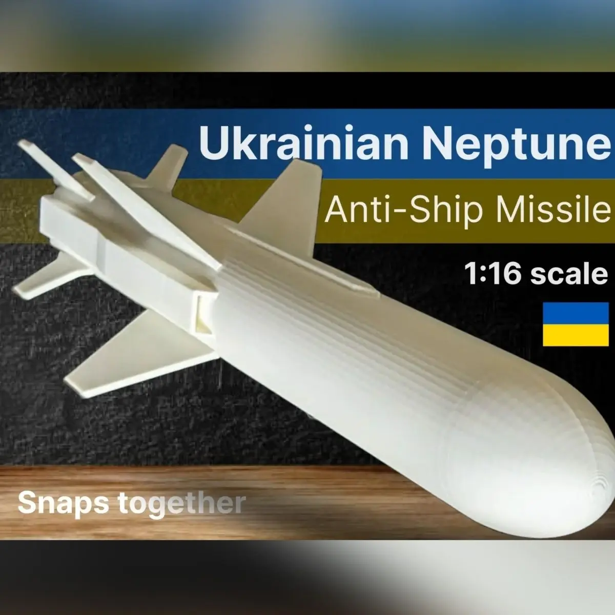

Neptune Anti-Ship Missile Model 1:16 Neptune Missile Model Realistic Military Enthusiast Ornament 3D Printed Collector Pick Gift