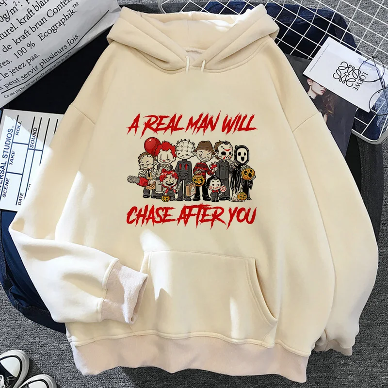 michael myers hoodies men Ulzzang printed y2k aesthetic Korea men clothing hoody Korea