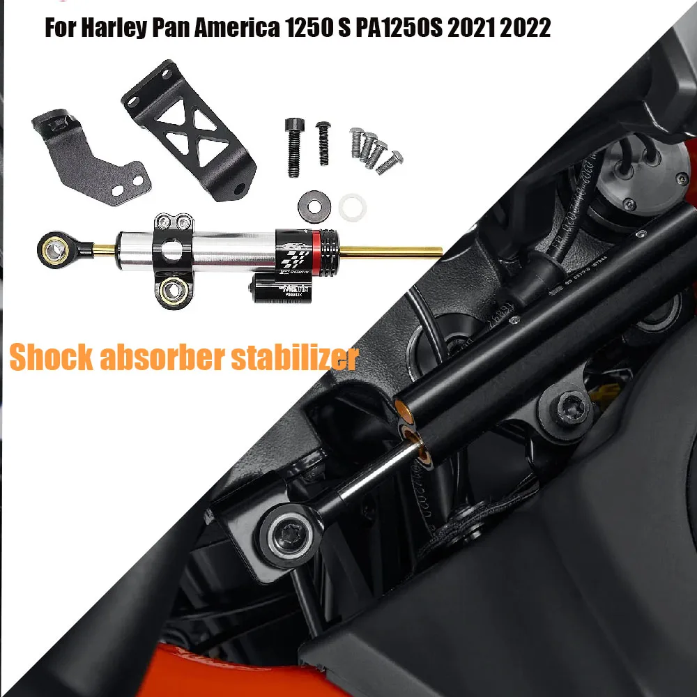 

For Harley Pan America 1250 S PA1250S 2021 2022Motorcycle Accessories Directional Stabilizer Bracket Steering Damper Stabilizer