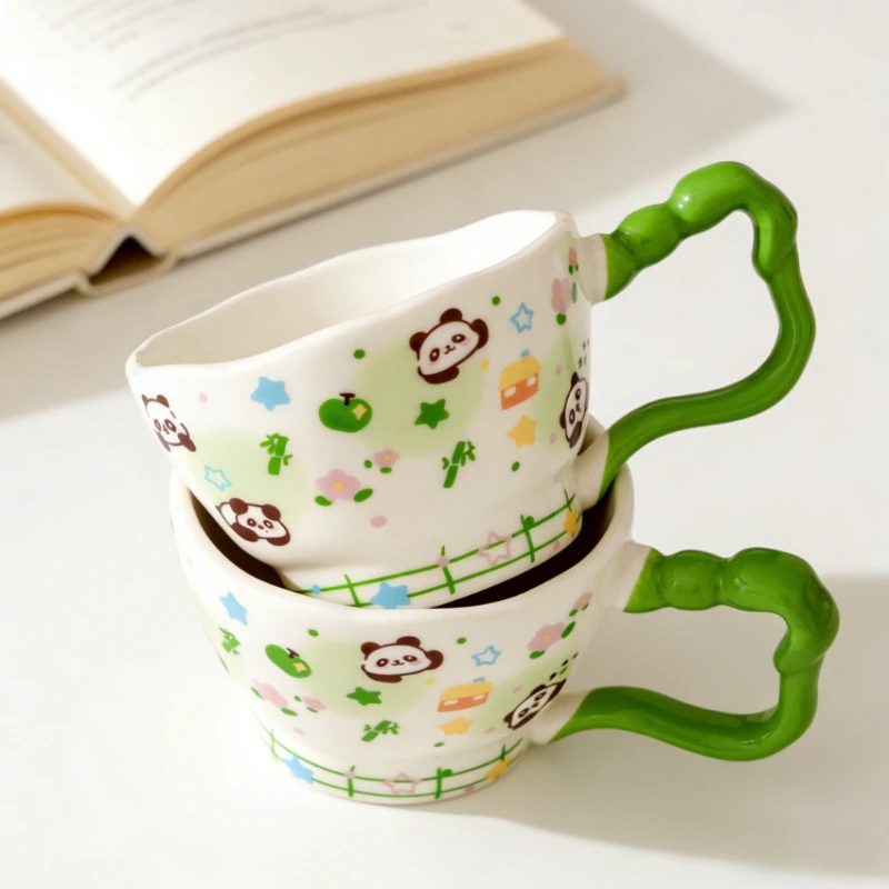 

Новая милая керамическая кружка для девочек, чашка для воды, домашняя кружка для завтрака, кофе, молока, стильная портативная кружка для ежедневного использования