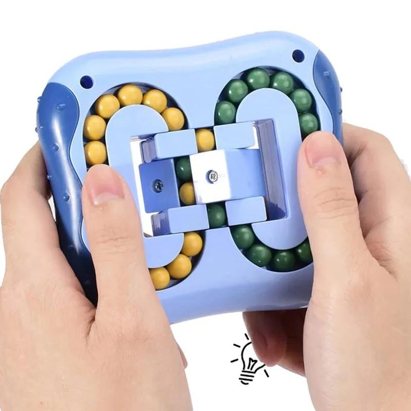 Magic Bean Cube Rotating Puzzle Sensory Stress Relief Toys ADHD Anxiety Brain Teaser IQ Test Educational Gifts Kids Adults
