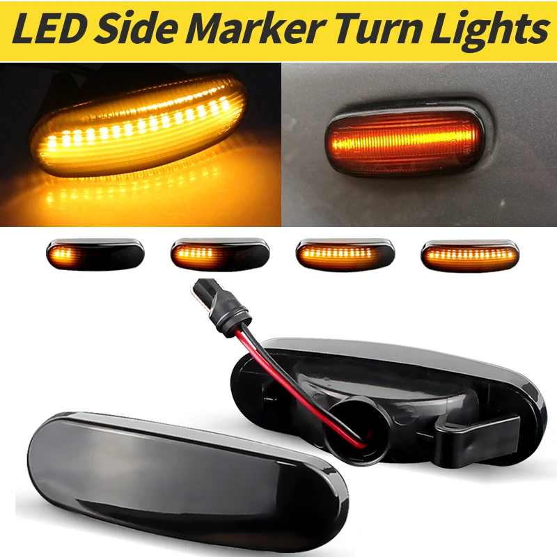 

2x 12V Dynamic LED Side Marker Lights Flowing Turn Signal Light Lamp for Fiat Grande Panda Grande Punto 199 Doblo Fiorino Linea