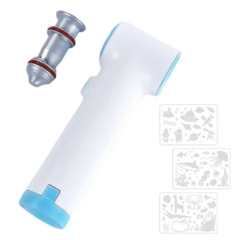 

A60zelectric Airbrush Painting Set Includes 12 Color Markers Kid Painting Art Craft 3 Drawing Templatesmay