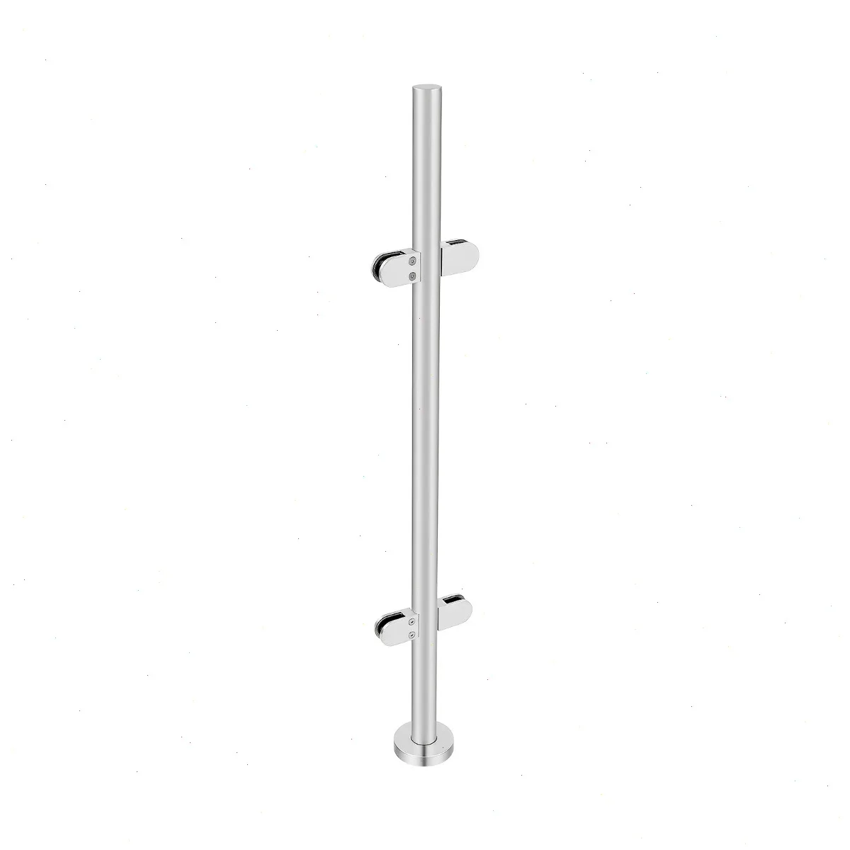 Poste Central, Poste de Esquina y Poste Final para Barandilla de Acero Inoxidable 316 de 110 cm y 4.2 cm de Diámetro, Pared de 1 mm de Espesor, Soporte para Barandilla de Balcón