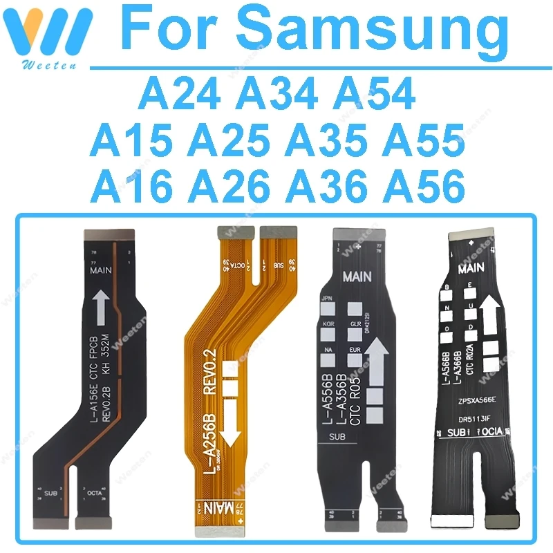 

Гибкий кабель материнской платы WEETEN для Samsung Galaxy A24 A34 A54 A15 A25 A35 A55 A16 A26 A36 A56, гибкая лента для ремонта материнской платы