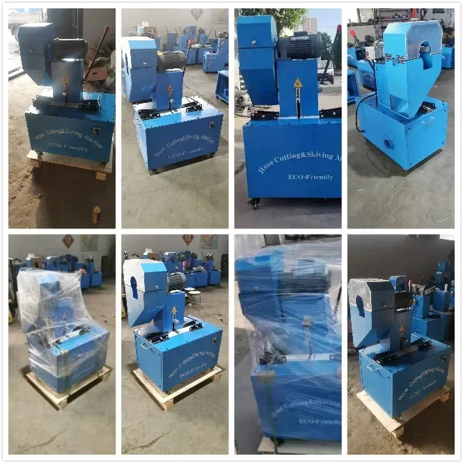CE 1 Multi-functiona 6-51mm 2 6SP Hydraulic Flexible Rubber Hose Cutter Skiving Machine Dustless Hose Cutting Machine