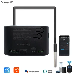 WiFi Smart Temperature Switch Tuya Smart Home Relay 2000W Intelligent Thermostat With Energy Consumption Monitor Work With Alexa