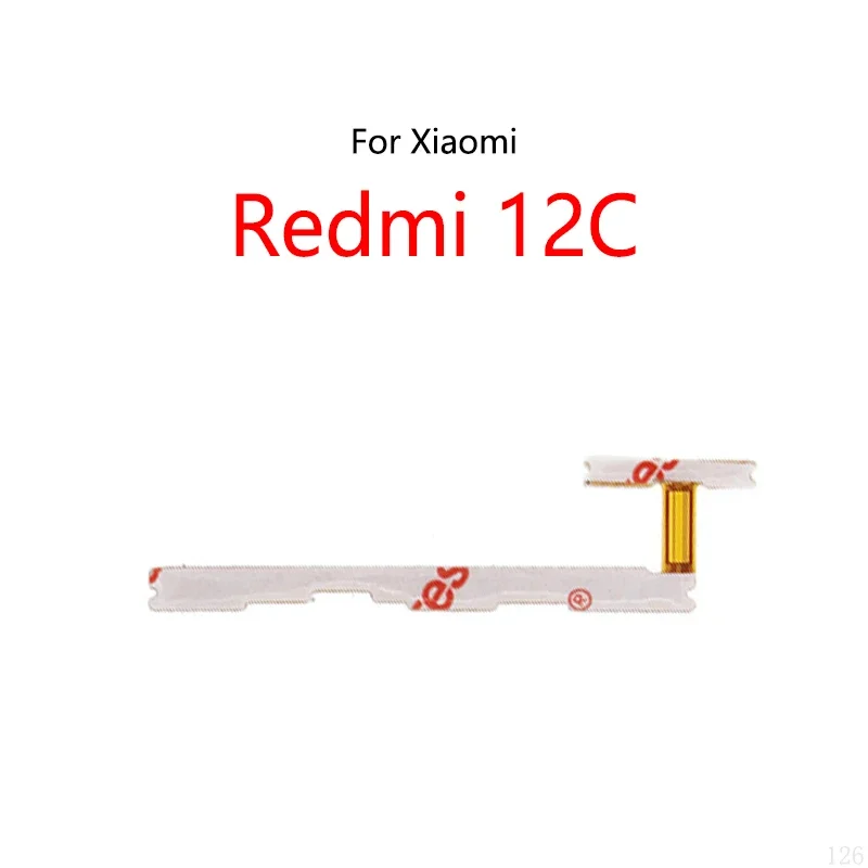 10 pcs/lot for Redmi 12 12C power button switch volume mute button on/off flex cable