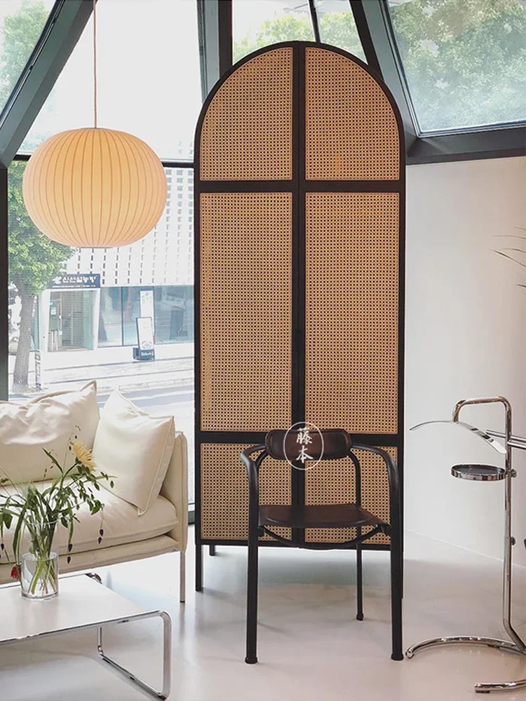 Solid Wood Closet Modern Minimalist Cabinet Combination Rattan