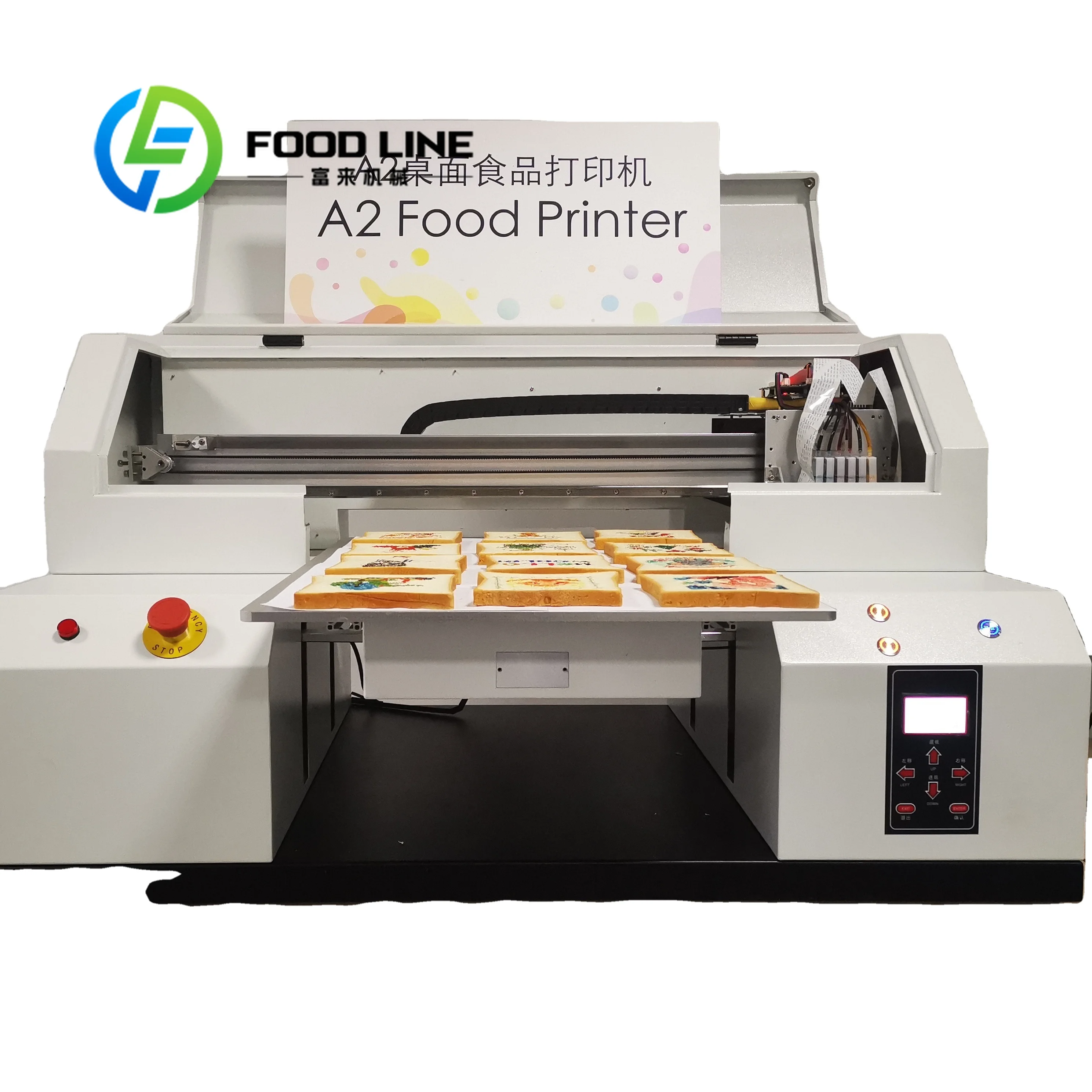 

Настраиваемый пищевой принтер A2 для печати на тортах, печенье, макарунах и шоколаде, цифровая струйная машина