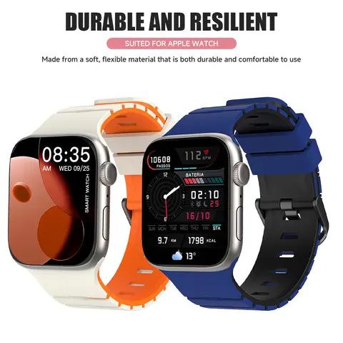 New Piano Key Shaped Two-color Strap Suitable for Apple Watch Band 44 45 42 Bracelet Se 9 8 7 6 5 3 Ultra 2 49mm S10 46MM