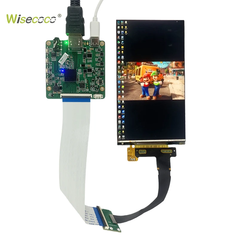 Wisecoco New 2K 60HZ Landscape By Default Lcd Display Module Mipi Interface 6 Inch 2560*1440 Screen For VR 3D Printer