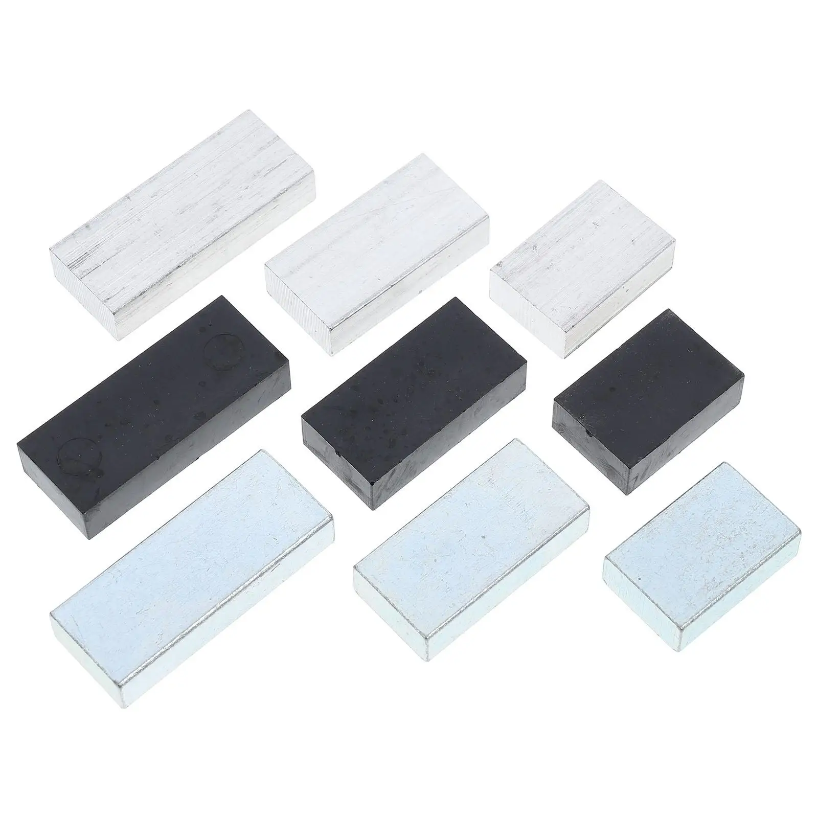 

9 Pcs Density Experimental Equipment High Precision Metal Blocks for Physics Lab Teaching Aluminum Iron Plastic Comparison