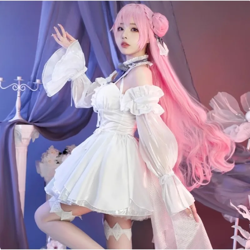 NIKKE Dorothy Cosplay Costume Victory Goddess White Dress Uniform Wig Suit for Halloween Carnival Party Women Roleplay Outfit