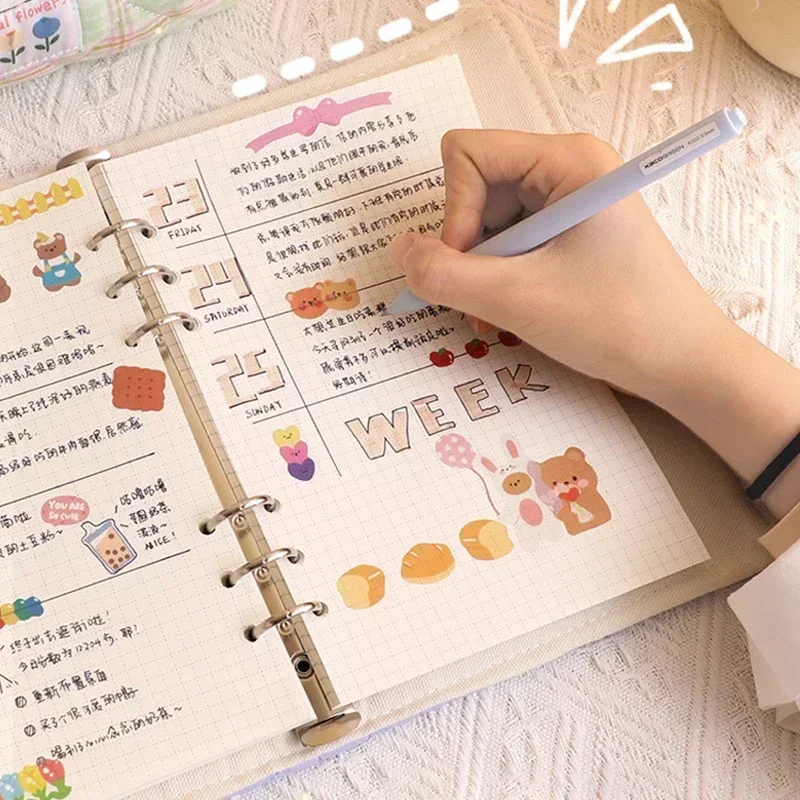 Note Stationery Notebook Portable Kawaii Buckle Girl Soft Book Diary Business Thickening Loose-leaf