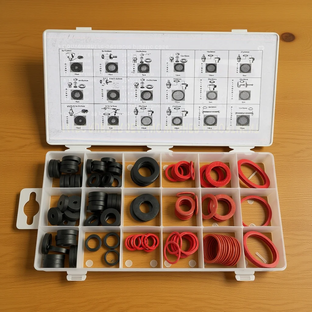

141Pcs Rubber Gasket Assortment Set Wear Resistant Oil Resistant Sealing Ring Kit for Plumbing Repair Accessories Power Motor