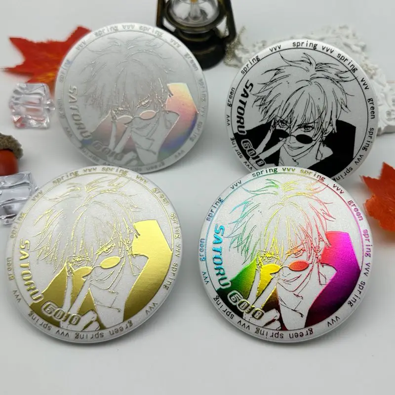 

Jujutsu Kaisen Badge Geto Suguru Gojo Satoru Anime Peripherals Reflect Light Double Flash Originality Relief Brooch Decoration