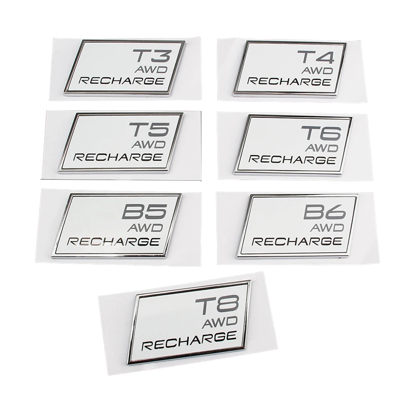 

Car 3D ABS Badge Emblem Decals Styling Sticker For Volvo T3 T4 T5 T6 T8 B5 B6 AWD Recharge XC40 XC60 XC90 S40 S60 S80 S90 V40