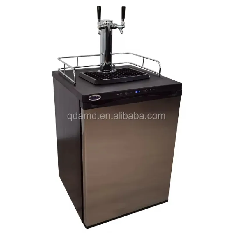 24 Inch Wide Commercial Portable Stainless Steel Kegerator Refrigerator Beer Cooler Dispenser Fits Full Size Beer Kegs