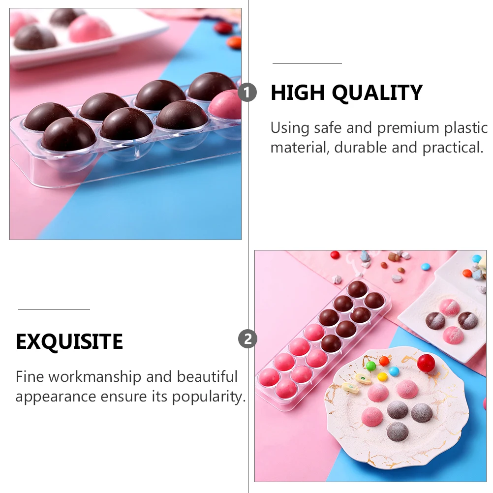 

2pcs Chocolate Mold Plastic Baking Pudding Making DIY Decorate Safe Material Perfect For Jelly Silicone Alternative