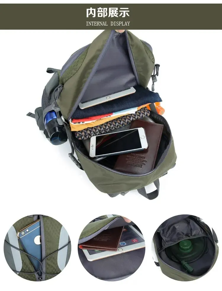 2023 New Outdoor Breathable and Waterproof Camping Hiking High Capacity Backpack