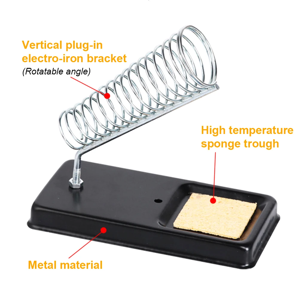 Portable Soldering Iron Stand Holder Welding Stand with Welding Cleaning Sponge Pads Electric Soldering Iron Accessories