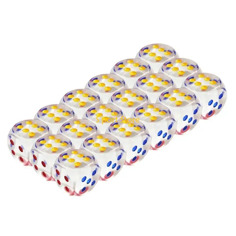 

U2JB 10PCS 6 -боковые акриловые кристаллические номера CUBE CONTRY KID для цифровых игр в кубиках