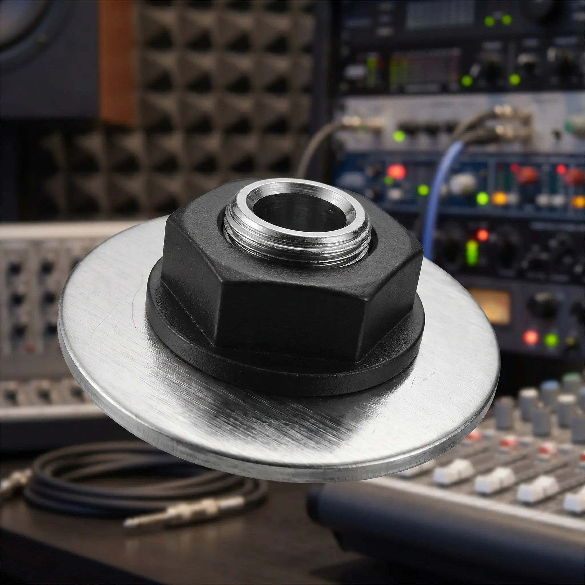 Fret File Guitar Input Jack Socket Plate Black Lock Nut Hexagon Thin Hexagonal Nuts
