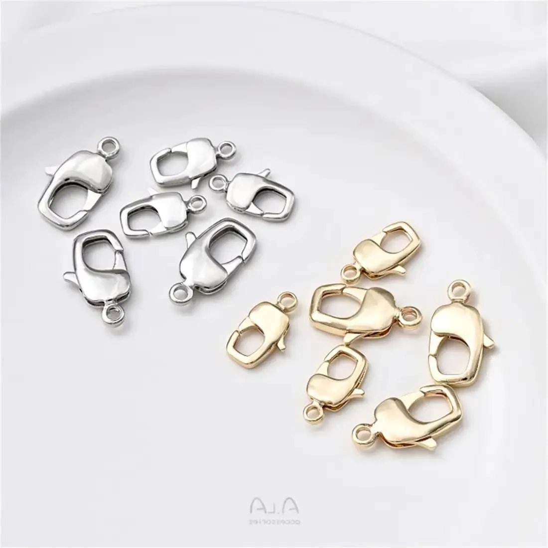 

Korean-made 14K Gold-plated Crab Lobster Buckle Fishtail Buckle Diy Bracelet Necklace Connected Spring Buckle Accessories B932