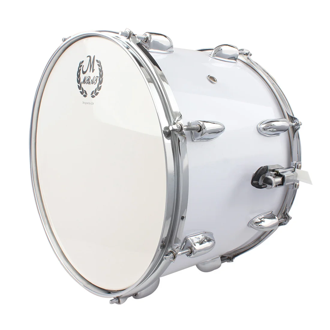 Factory wholesale custom stainless steel material Mebet 14'' white Marching drum with adjustable accessories