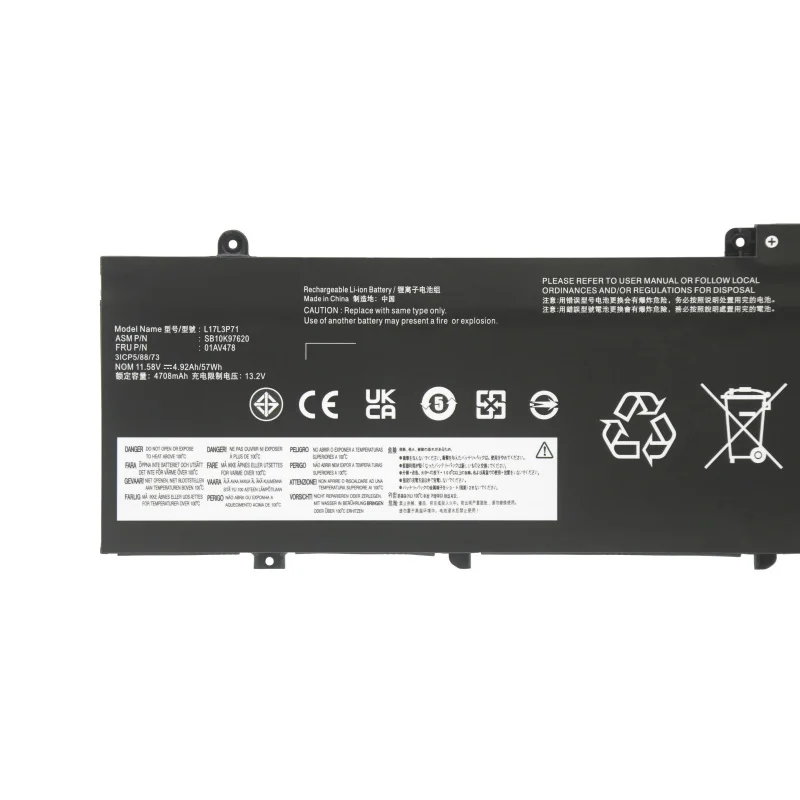 JC L17L3P71 Laptop Battery For Lenovo ThinkPad T480S Series Notebook 01AV478 SB10K97620 01AV479 01AV480 L17M3P71 L17S3P71