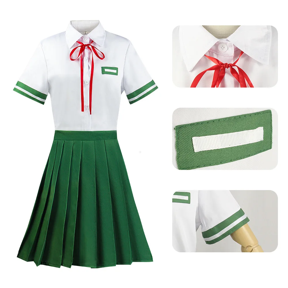 Anime Suzume No Tojimari Iwado Suzume Cosplay Costume Green Skirt Shirt Uniform Munakata Sota Cosplay Halloween Carnival Party