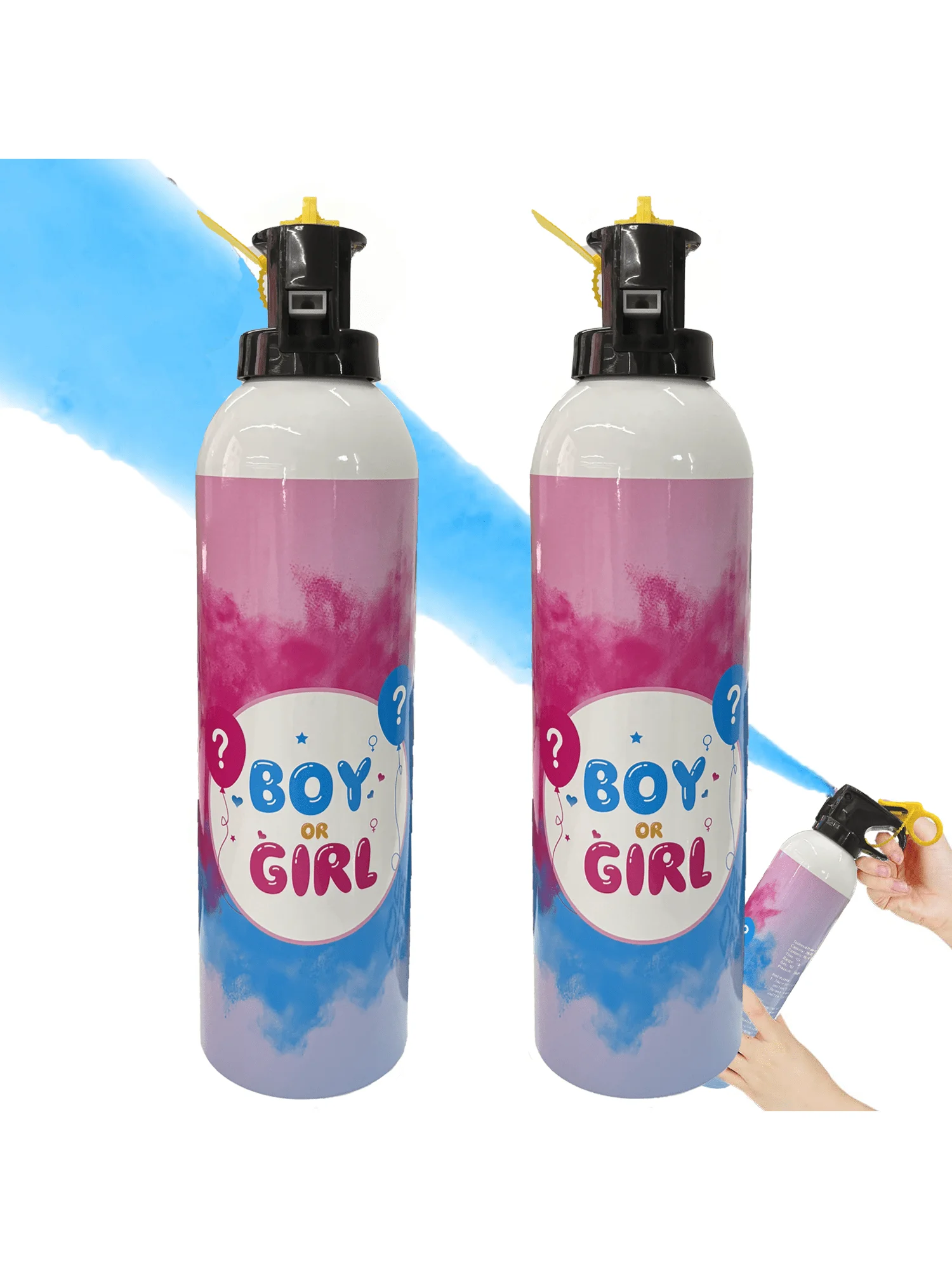 Gender Reveal 2 Packs Set Baby Girl Reveal Color Powder Color Decor Idea for Gender Reveal Announcement Party Supplies