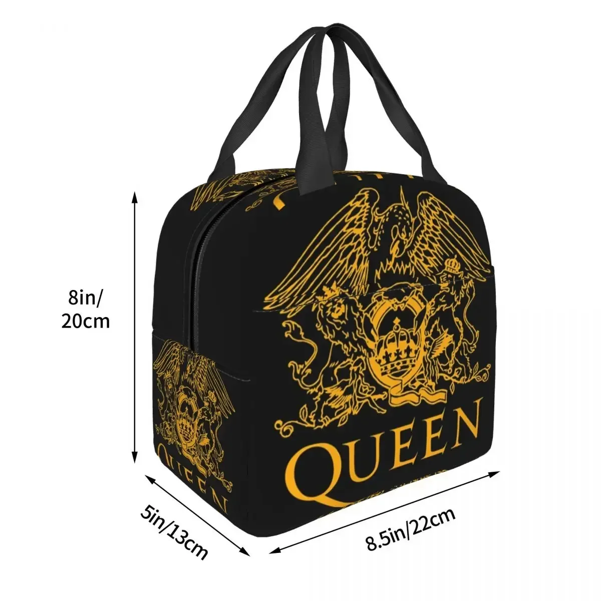 Freddie Mercury Queen Insulated Lunch Bags for Outdoor Picnic Rock Band Resuable Thermal Cooler Bento Box Women Children