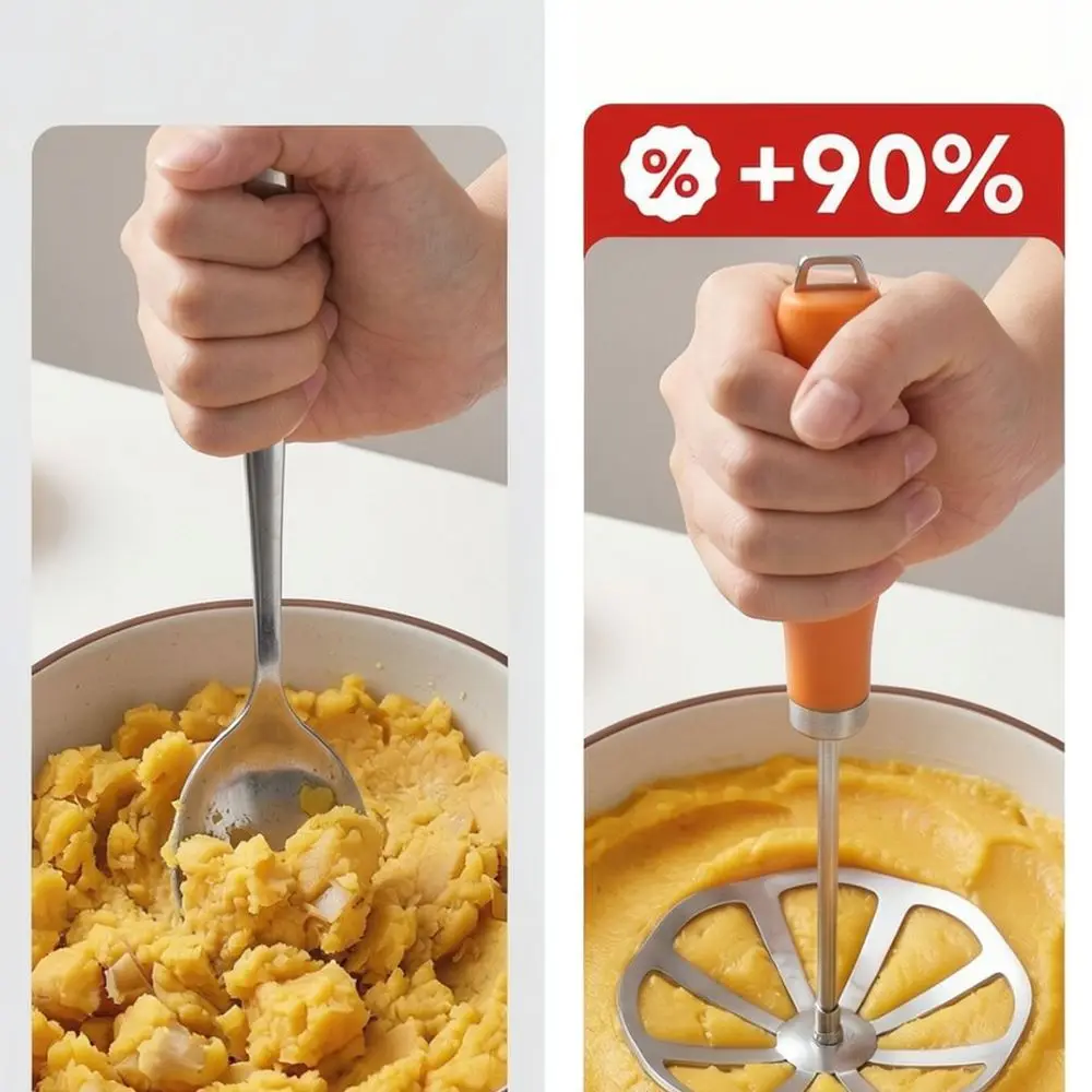 304 Stainless Steel Potato Crusher Manual Vegetable Ricer Detachable Kitchen Accessory For Baby Food Mash Making