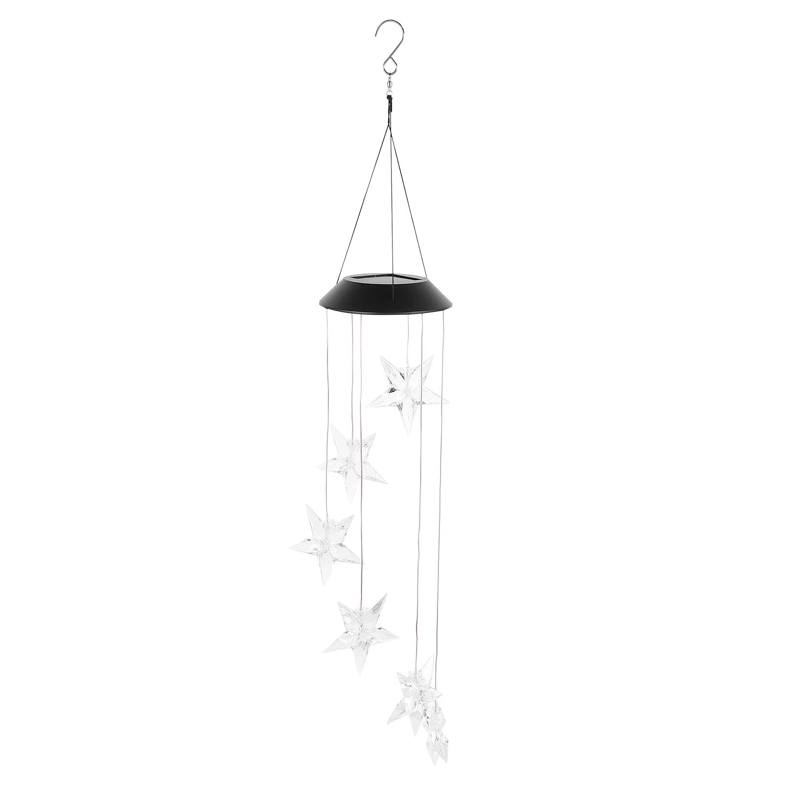 

Solar Wind Chime Light Plastic Star Lamp for Outdoor Patio Decor Garden Balcony Backyard Solar Powered Lights