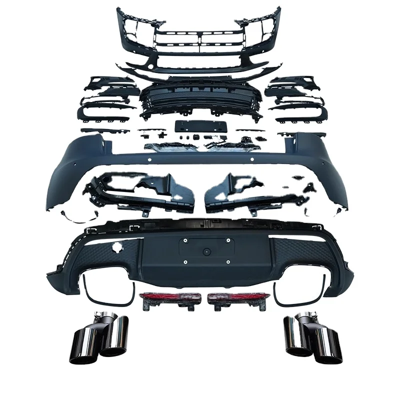 

Macan 14-21 model front and rear bumper body kit with large surround lights retrofit upgrade new car
