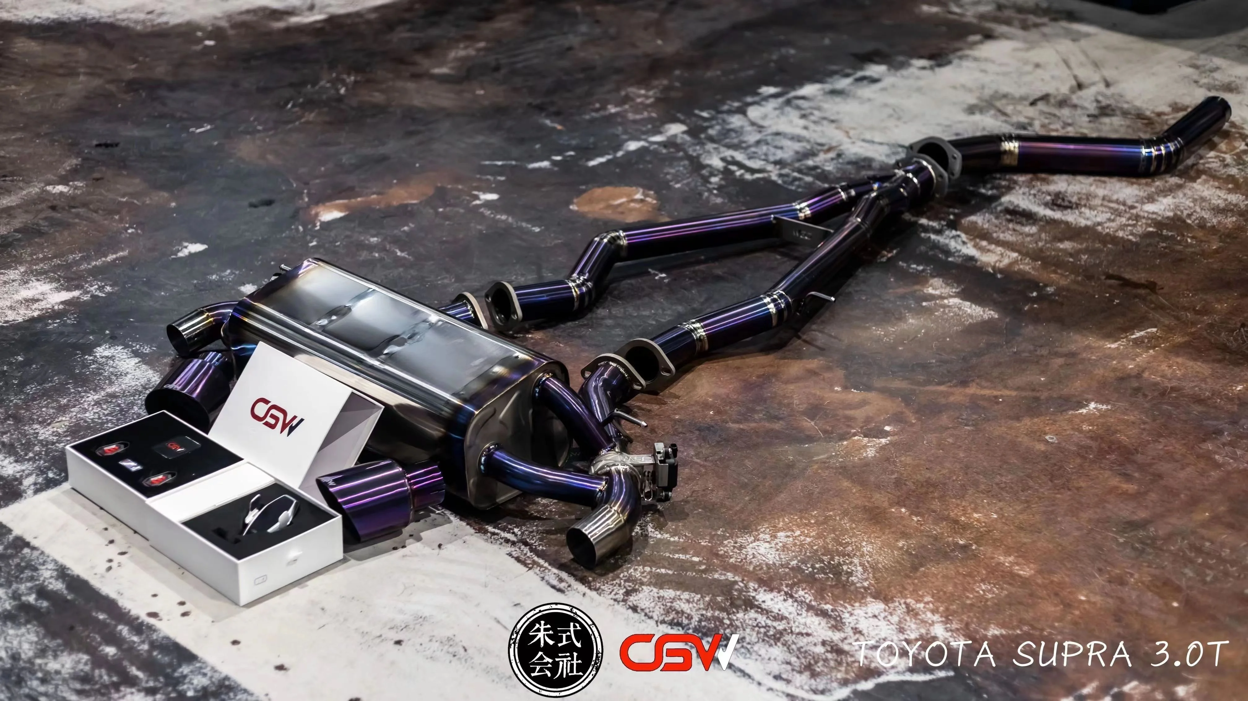 Super Quality Titanium Exhaust Muffler Cat-back for  Supra 3.0T A90 Year 2019 to Present with Carbon Fiber Exhaust Tip