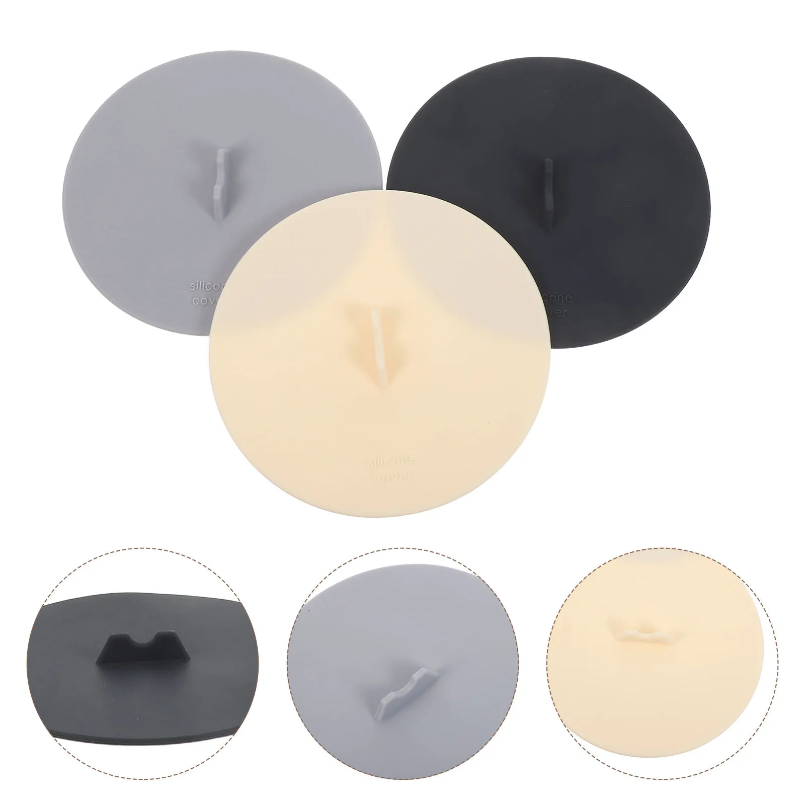 

6Pcs Silicone Cup Covers 3.93in Anti-Scald Leak Proof Airtight Seal Round Mug Lids Reusable for Coffee Tea Cup Home Office
