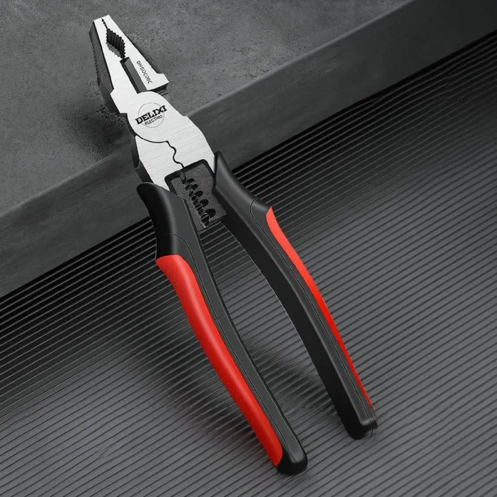 For For Delixi Electric Wire Pliers Multifunctional Stripping Tool Industrial Grade Cr Mo Steel Jaw Professional Repair