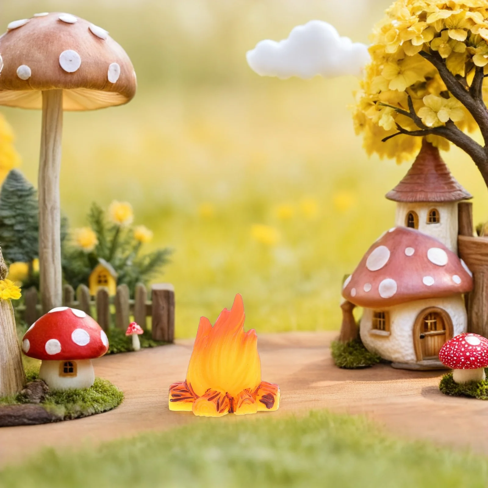 

15 Pcs Micro Landscape Ornament Fake Fire Toy Mini Bonfire Prop Artificial Campfire