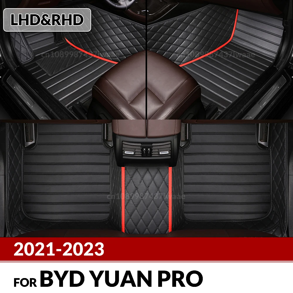 Car Floor Mats For BYD Yuan Pro 2021 2022 2023 Custom Auto Foot Pads Automobile Carpet Cover Interior Accessories